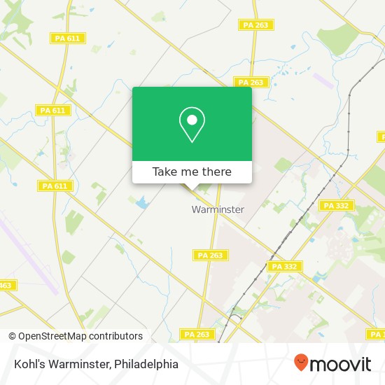 Kohl's Warminster map