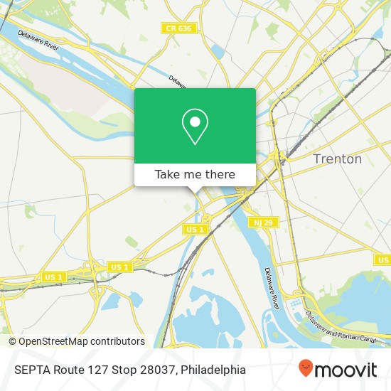 SEPTA Route 127 Stop 28037 map