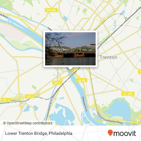 Lower Trenton Bridge map