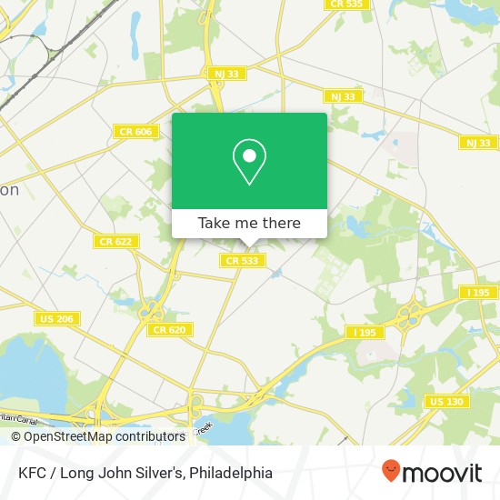 KFC / Long John Silver's map