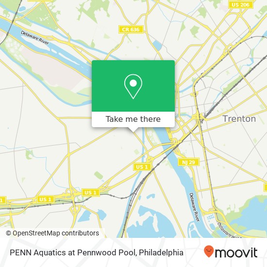 PENN Aquatics at Pennwood Pool map