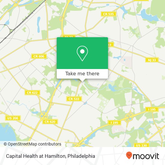 Capital Health at Hamilton map
