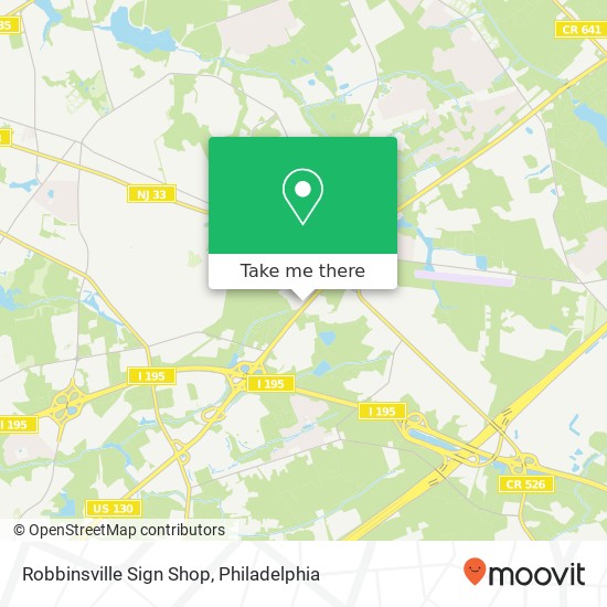 Mapa de Robbinsville Sign Shop