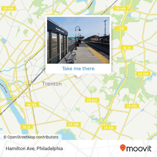 Mapa de Hamilton Ave