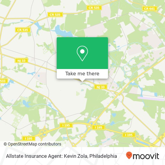 Allstate Insurance Agent: Kevin Zola map