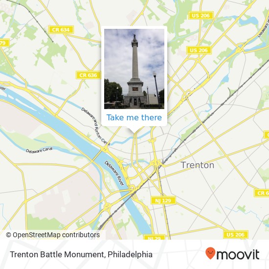 Mapa de Trenton Battle Monument