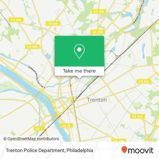 Trenton Police Department map