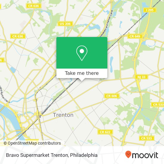Mapa de Bravo Supermarket Trenton
