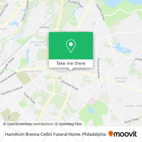 Hamiltom Brenna-Cellini Funeral Home map