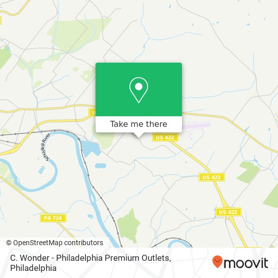 C. Wonder - Philadelphia Premium Outlets map
