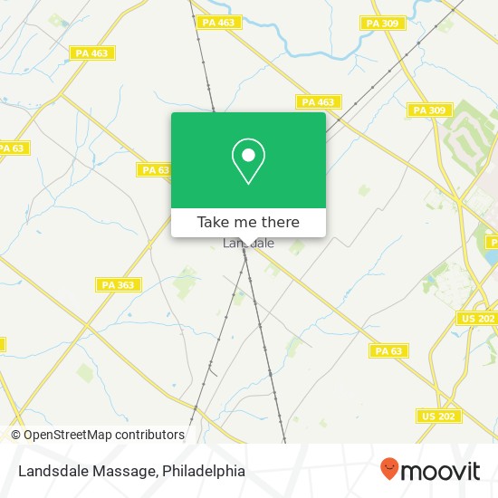 Landsdale Massage map