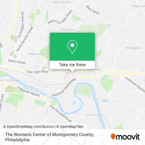 The Women's Center of Montgomery County map