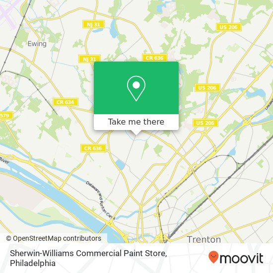 Mapa de Sherwin-Williams Commercial Paint Store