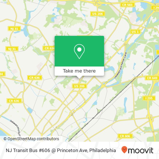 NJ Transit Bus #606 @ Princeton Ave map