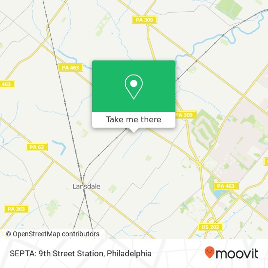SEPTA: 9th Street Station map