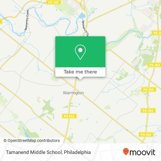 Tamanend Middle School map