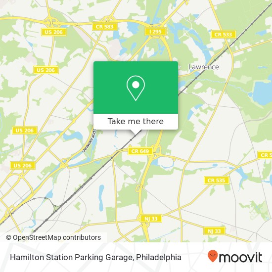 Mapa de Hamilton Station Parking Garage
