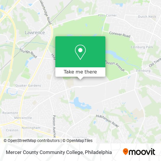 Mapa de Mercer County Community College
