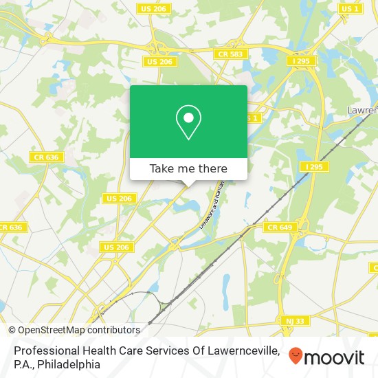 Professional Health Care Services Of Lawernceville, P.A. map