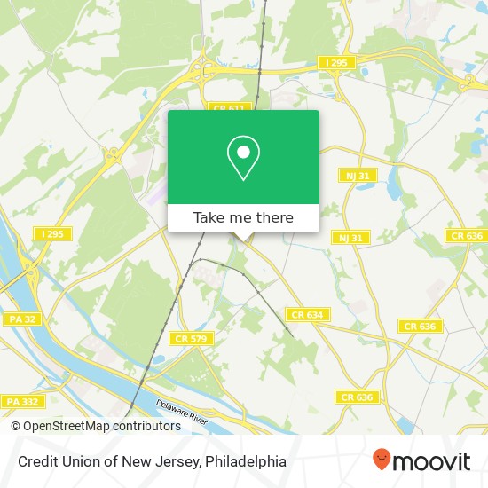 Credit Union of New Jersey map