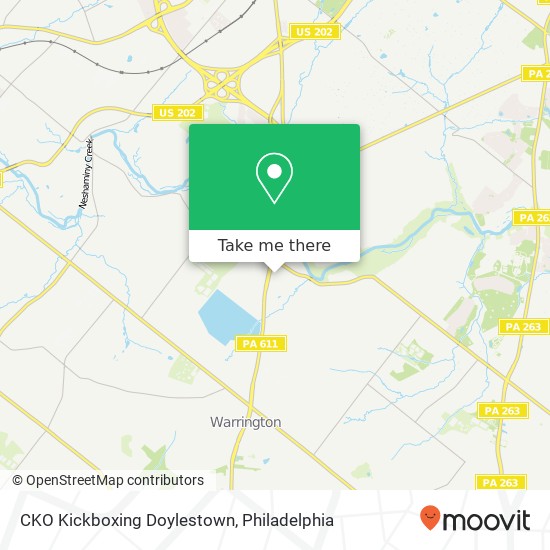 CKO Kickboxing Doylestown map