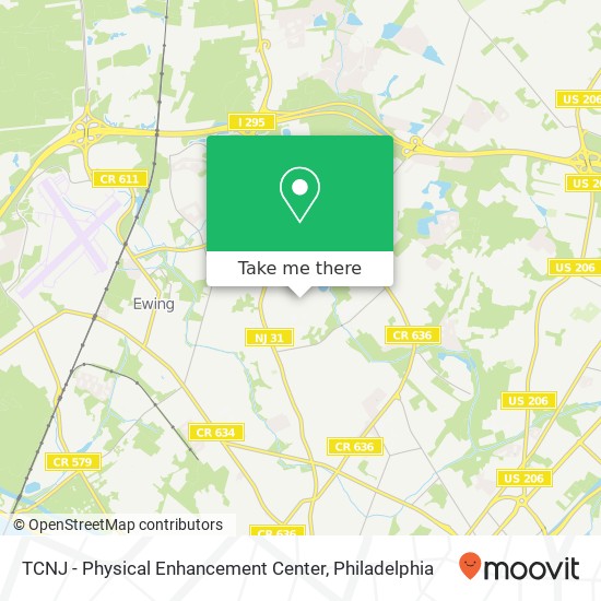 TCNJ - Physical Enhancement Center map