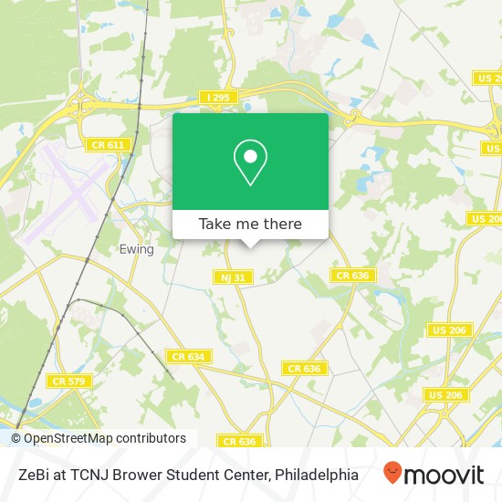 ZeBi at TCNJ Brower Student Center map