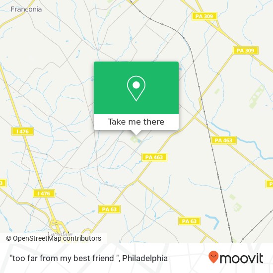 "too far from my best friend " map