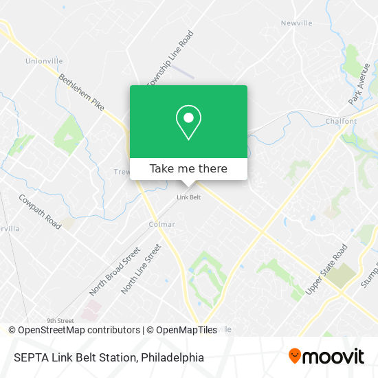 Mapa de SEPTA Link Belt Station