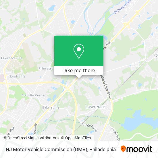 NJ Motor Vehicle Commission (DMV) map