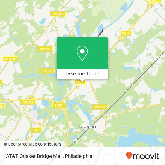 AT&T Quaker Bridge Mall map