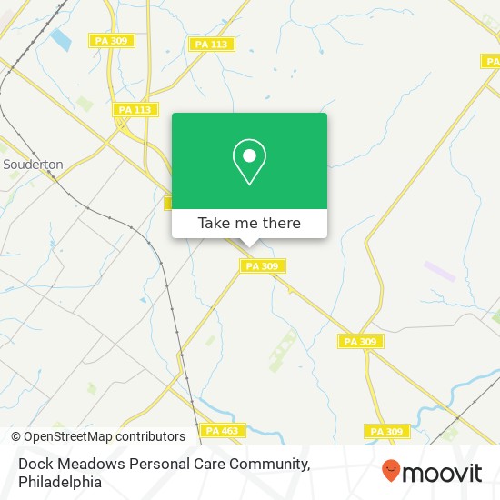 Dock Meadows Personal Care Community map