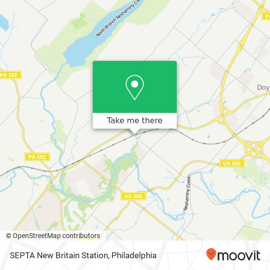 Mapa de SEPTA New Britain Station