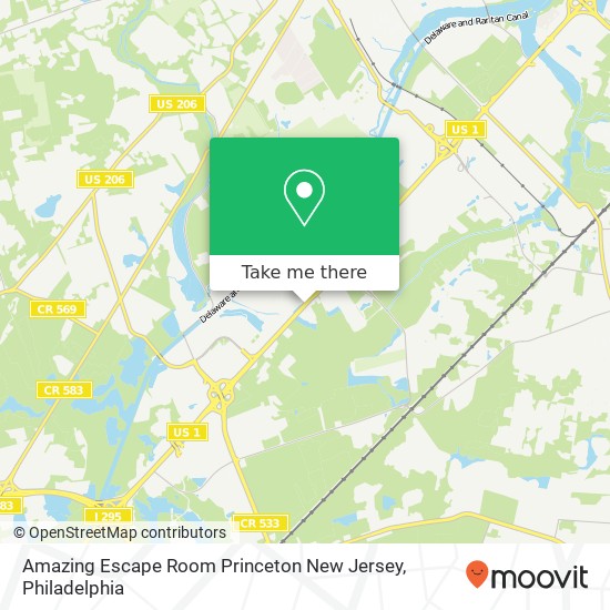 Mapa de Amazing Escape Room Princeton New Jersey