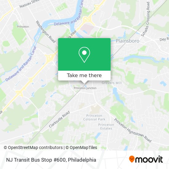 Mapa de NJ Transit Bus Stop #600
