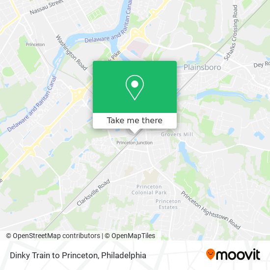Dinky Train to Princeton map