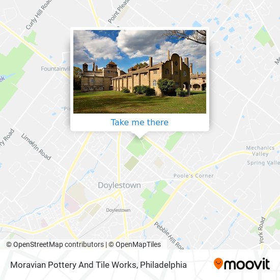 Moravian Pottery And Tile Works map