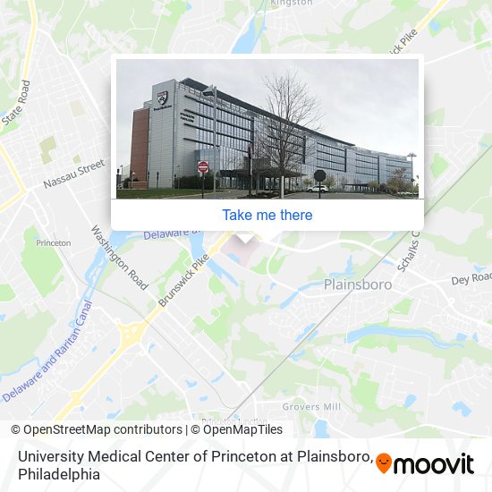 University Medical Center of Princeton at Plainsboro map