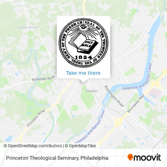 Mapa de Princeton Theological Seminary