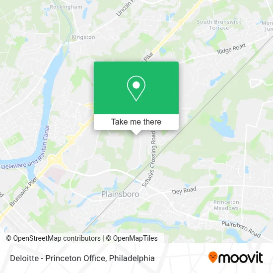 Deloitte - Princeton Office map