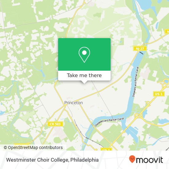 Mapa de Westminster Choir College