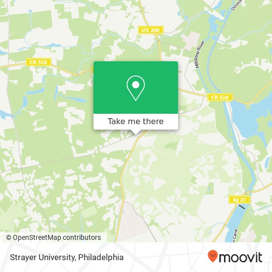 Strayer University map
