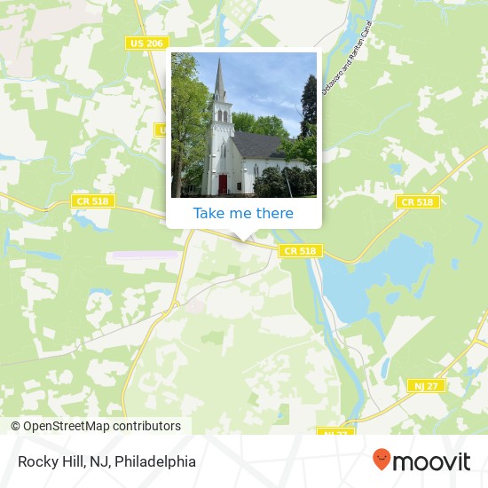 Mapa de Rocky Hill, NJ