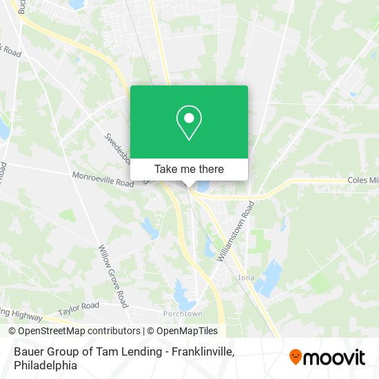 Mapa de Bauer Group of Tam Lending - Franklinville