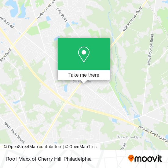 Mapa de Roof Maxx of Cherry Hill