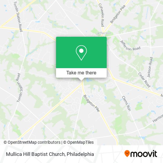 Mullica Hill Baptist Church map