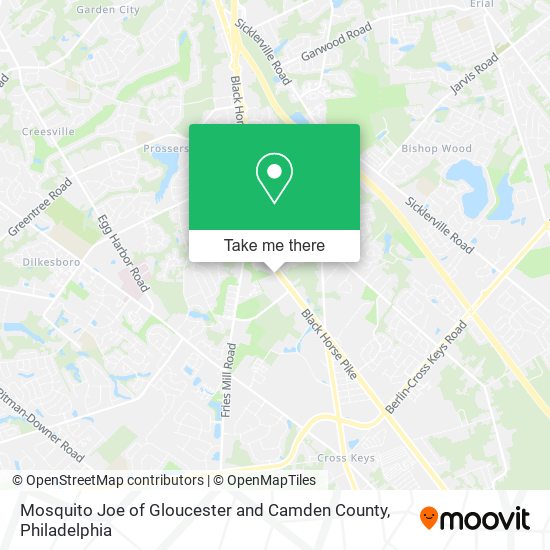 Mosquito Joe of Gloucester and Camden County map