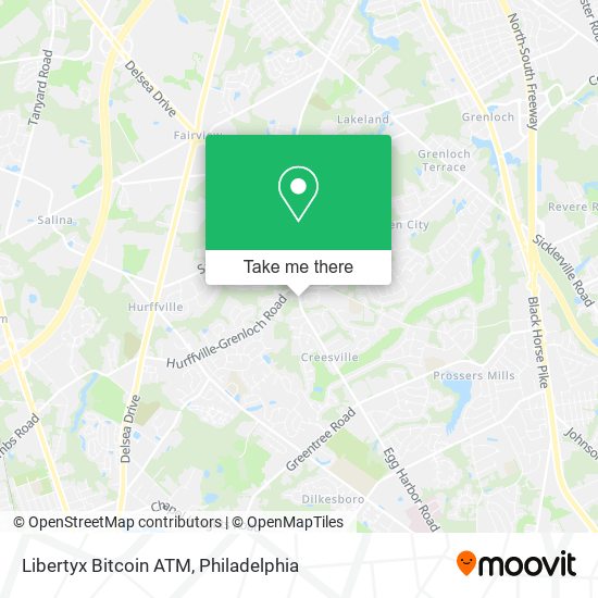 Mapa de Libertyx Bitcoin ATM