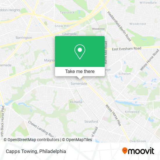 Capps Towing map