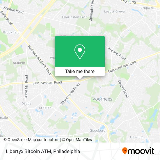 Mapa de Libertyx Bitcoin ATM